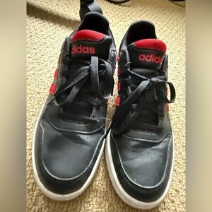 Adidas Black and Red Athletic Shoes